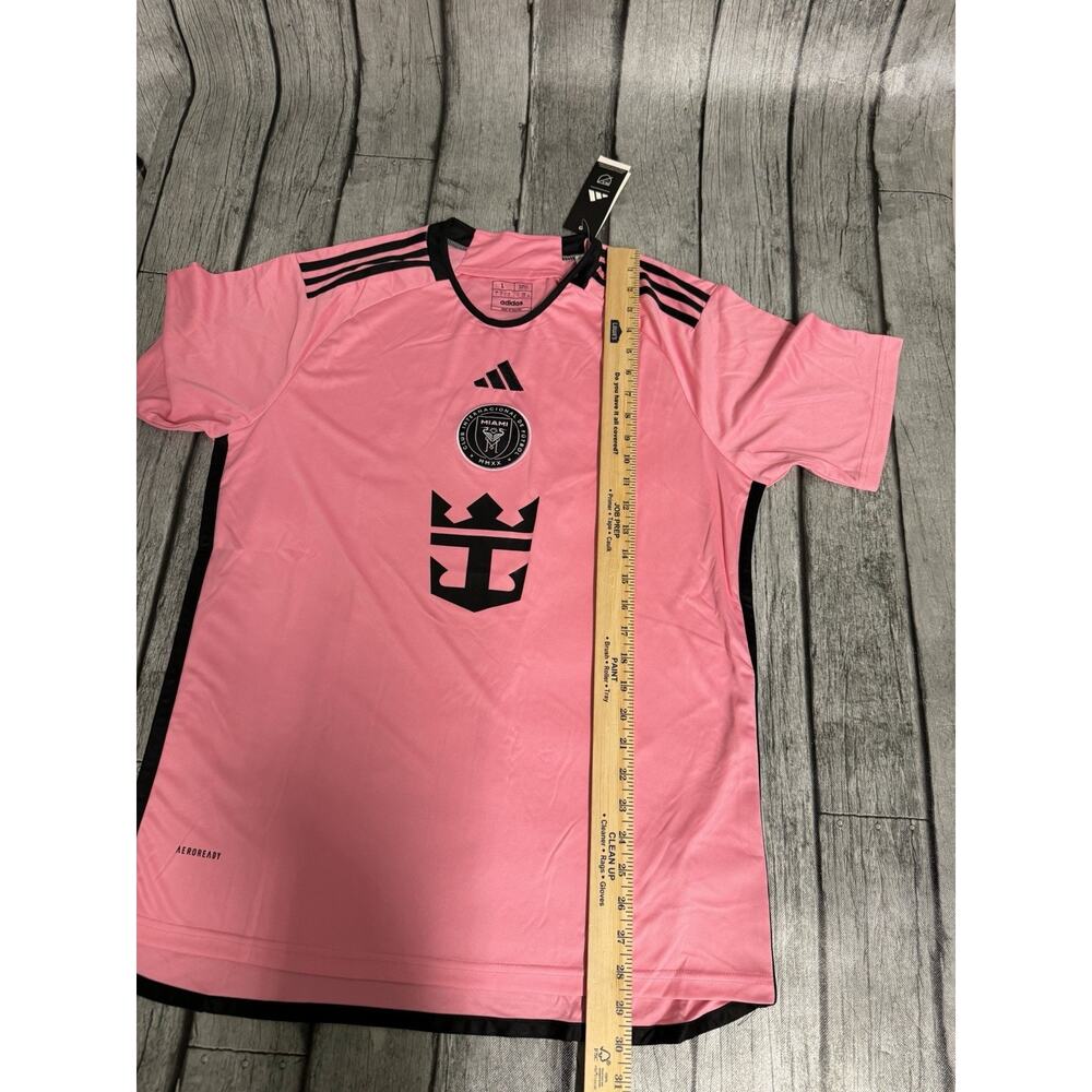 NWT adidas Men's Inter Miami CF 24/25 Messi Home Jersey Large Pink Slim Fit LG - Picture 10 of 12